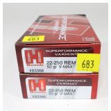 2- Boxes of Hornady Superformance Varmit