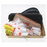 Lot, pistol rugs, D Funder rings, key wick scout,