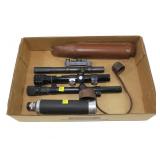 Lot, 3 scopes plus a Hertel & Revss 15x-4x