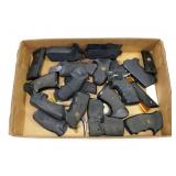 Large lot black pistol grips