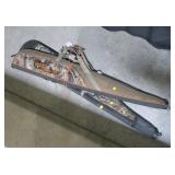 Lot, 2 soft gun cases with pouches, 1 is Bone