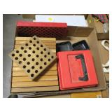 Lot, wood and plastic bullet traps, Case Guard
