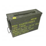 Ammo cans with brass: .338, .300 Savage, .250