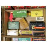 Lot, partial bxoes ammo and brass: .22 Hornet,