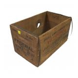 Wooden advertising box: Federal 12 Ga. ammo