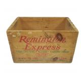 Wooden dovetailed advertising box: Remington