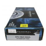 Box Federal .375 H & H Mag 270-grain soft point,