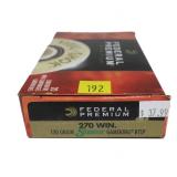Box Federal Premium .270 WIN 130-grain Sierra