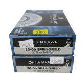 2- Boxes Federal .30-06 Sprignfield 180-grain