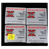 4- Boxes Winchester SuperX .38 Special blank