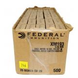 25- Boxes Federal XM 193 5.56mm 193 Ball 55-grain