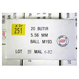 20- Boxes (1 box in a bag loose) Malaysia 5.56mm