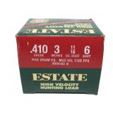 Box Estate .410 3" Lo Shot hunting loads,