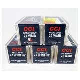 5- Boxes CCI Gamepoint .22 WMR JSP 40-grain