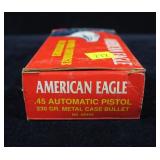 Box of American Eagle .45 Auto 230-grain metal