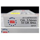 18- Boxes 5.56mm 55-grain ball cartridges,