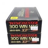 2- Boxes Winchester .300 WIN Mag 150-grain XP3,