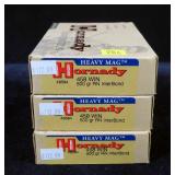 3- Boxes Hornady Hevy Mag .458 WIN 500-grain