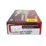 Box Hornady Superformance .204 Ruger 32-grain