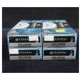 4- Boxes Federal .300 Savage 180-grain soft point,