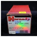 Box of Hornady 5,45 x 39mm 60-grain V-Max steel