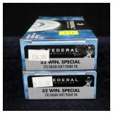2- Boxes Federal .32 WIN SPL 170-grain soft point