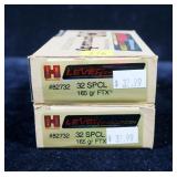2- Boxes Hornady Lever .32 SPL 165-grain FTX