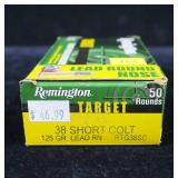 Box Remington Target .38 Short Colt 125-grain