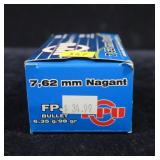 Box PPU 7.62 Nagant 98-grain, 50 cartridges
