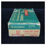 Vintage box Remington .32 REM 170-grain soft point