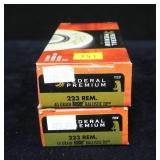 2- Boxes Federal premium .223 REM 55-grain