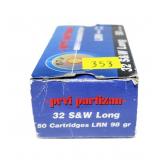 Box PRVI Partition .32 S & W long 98-grain, 50