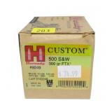 Box Hornady Custom .500 S & W 300-grain FTX,