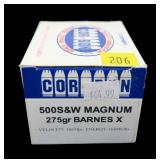 Box CorBon .500 S & W Magnum 275-grain