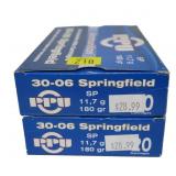 2- Boxes PPU .30-06 Springfield 180-grain, 20
