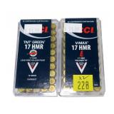 2- Boxes CCI V-Max .17 HMR 17-grain polymer