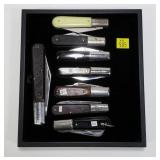 8- Barlow & Barlow type pocket knives: 5 marked 8- Barlow & Barlow type pocket knives: 5 marked