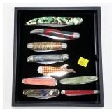 9- Multi colored handles pocket knives: Hammer