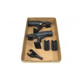 Lot, pole holders Lot, pole holders
