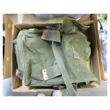 Small OD green backpack and pouches