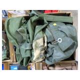 Lot, dufflebag, pouches, clothing Lot, dufflebag, pouches, clothing
