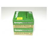2- Boxes of Remington .40 S&W 180-grain 2- Boxes of Remington .40 S&W 180-grain