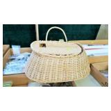 Wicker fishing creel