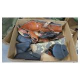 Lot, leather and synthetic holsters Lot, leather and synthetic holsters