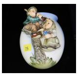Hummel #360/A  "Boy & Girl" wall vase, M.B.