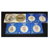 Lot, 7 Hummel Annual plates in boxes: 1971-1977,