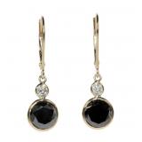 10K Yellow gold round brilliant cut bezel set