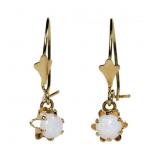 14K Yellow gold opal drop earrings