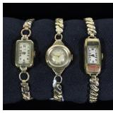 3- Ladies gold wrist watches