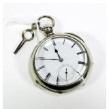 Early Waltham key wound pocket watch, runs